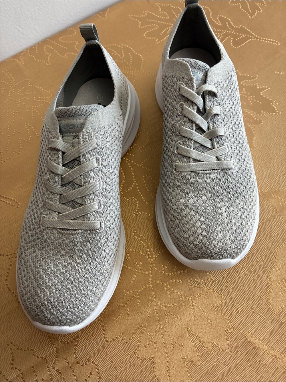 Skechers Women's Lightweight Knit Slip-On Sneakers - Light Beige